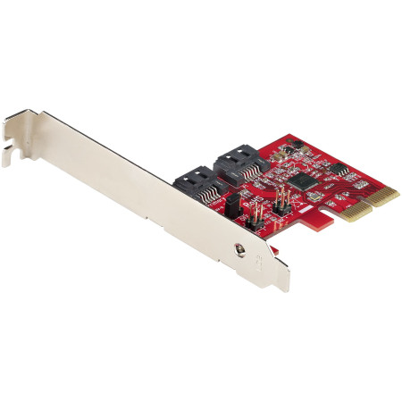 StarTech.com Carte PCI Express SATA 2 ports - Carte Contrôleur PCIe SATA - 6Gbps - ASM1166 SATA-Raid - Convertisseur PCI