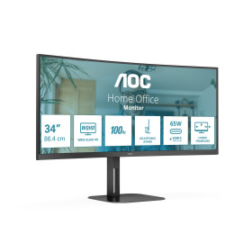 AOC V5 CU34V5C/BK LED display 34" 3440 x 1440 pixels Wide Quad HD Black