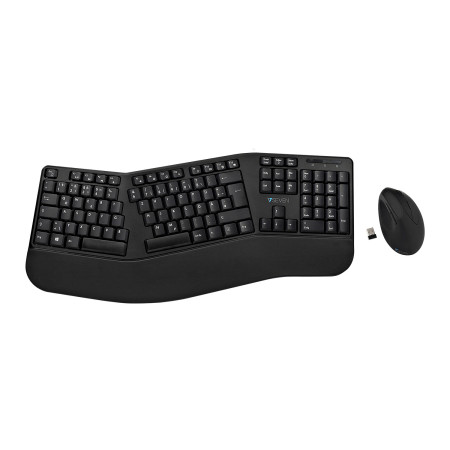 V7 Ensemble clavier et souris ergonomique Bluetooth CKW500BTDE - Configuration DE
