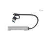 i-tec CAHUBMETALMINI4 interface hub USB 3.2 Gen 1 (3.1 Gen 1) Type-A + Type-C 5000 Mbit/s Silver