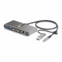 StarTech.com Hub USB-C à 2 Ports USB-A avec Ethernet et RS-232, Dongle USB-C vers USB-A, 100W PD Pass-Through, 2x USB-A 5Gbps,