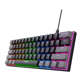Trust GXT 867 Acira keyboard Gaming USB French Black, Gray