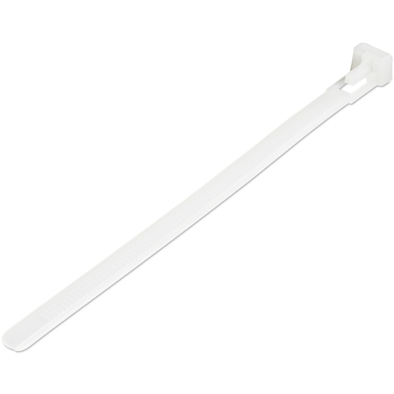 StarTech.com Colliers de Serrage Réutilisables 15 cm Blancs - Largeur 7 mm - Diam. faisceau 35 mm - Résistance traction 22 kg -
