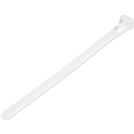 StarTech.com Colliers de Serrage Réutilisables 15 cm Blancs - Largeur 7 mm - Diam. faisceau 35 mm - Résistance traction 22 kg -