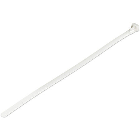 StarTech.com Colliers de Serrage Réutilisables 25 cm Blancs - Largeur 7 mm - Diam. faisceau 65 mm - Résistance traction 22 kg -