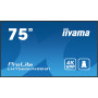iiyama LH7565UHSB-B1 Écran d'affichage dynamique En forme de kiosk 189,2 cm (74.5") LED Wifi 800 cd/m² 4K Ultra HD Noir Intégré