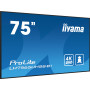 iiyama LH7565UHSB-B1 signage display Kiosk design 74.5" LED Wi-Fi 800 cd/m² 4K Ultra HD Black Built-in processor Android 11 24/7