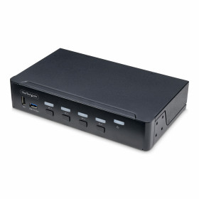 StarTech.com Switch KVM DisplayPort 4 Ports, Moniteur Unique 4K 60Hz, 6 Ports USB, Commutation par Touche de Raccourci et