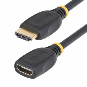 StarTech.com Câble d'Extension HDMI 2.0 de 50 cm, Câble HDMI Haut Débit, 4K 60Hz, Câble d'Extension HDMI Mâle vers Femelle,