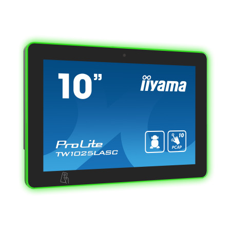 iiyama TW1025LASC-B1PNR meeting room display 10.1" 1280 x 800 pixels LED 802.11b, 802.11g, Wi-Fi 4 (802.11n) Black Plastic