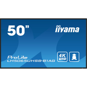 iiyama LH5065UHSB-B1AG signage display Digital signage flat panel 49.5" LCD Wi-Fi 800 cd/m² 4K Ultra HD Black Built-in
