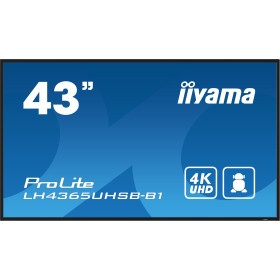 iiyama LH4365UHSB-B1 Écran d'affichage dynamique En forme de kiosk 108 cm (42.5") LED Wifi 800 cd/m² 4K Ultra HD Noir Intégré