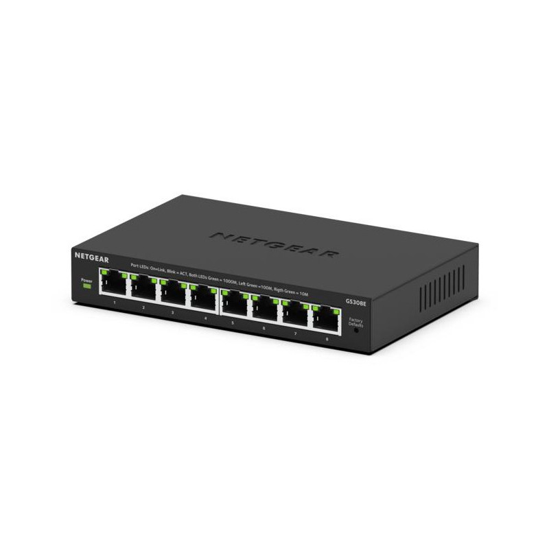 NETGEAR GS308E Managed L2/L3 Gigabit Ethernet (10/100/1000) Black