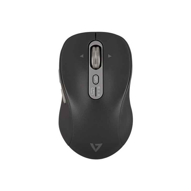V7 Souris à défilement latéral, Bluetooth bimode MW600BT 2,4 GHz rapide - Rechargeable par USB-C - Connectivité sans fil - 2
