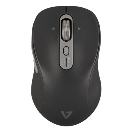 V7 Souris à défilement latéral, Bluetooth bimode MW600BT 2,4 GHz rapide - Rechargeable par USB-C - Connectivité sans fil - 2