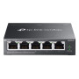 TP-Link Omada ES205G Géré Gigabit Ethernet (10/100/1000) Connexion Ethernet, supportant l'alimentation via ce port (PoE) Noir