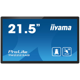 iiyama TW2223AS-B2 Écran d'affichage dynamique Écran plat interactif 54,6 cm (21.5") Wifi 400 cd/m² Full HD Noir Écran tactile