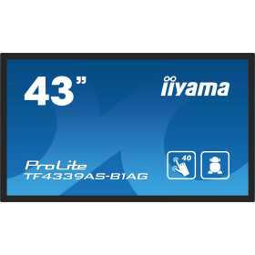 iiyama TF4339AS-B1AG signage display Digital signage flat panel 42.5" LED 500 cd/m² 4K Ultra HD Black Touchscreen Built-in