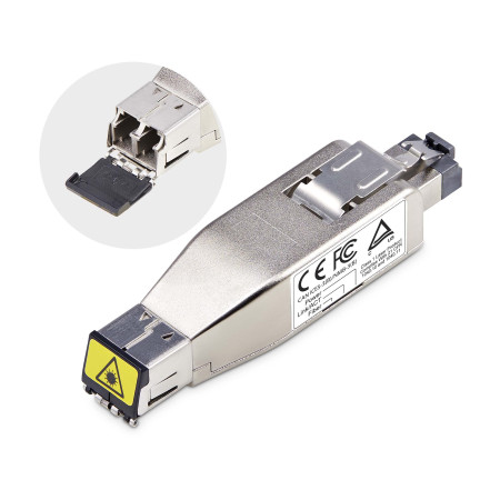 StarTech.com Convertisseur de Média Ethernet Gigabit Fibre vers RJ45, Optique Monomode 10km/Multimode 800m, Alimentation PoE,