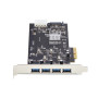 StarTech.com Carte PCIe USB à 4 Ports, USB 3.2 5Gbps, Carte d'Extension PCI Express avec 4 Contrôleurs USB Indépendants, 4