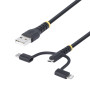 StarTech.com RLTCUB1MBK USB cable USB 2.0 39.4" (1 m) USB A Micro-USB B Black