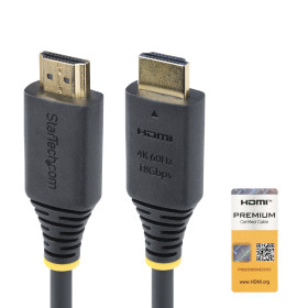 StarTech.com HDMI2-CABLE-4K60-50C HDMI cable 19.7" (0.5 m) HDMI Type A (Standard) Black