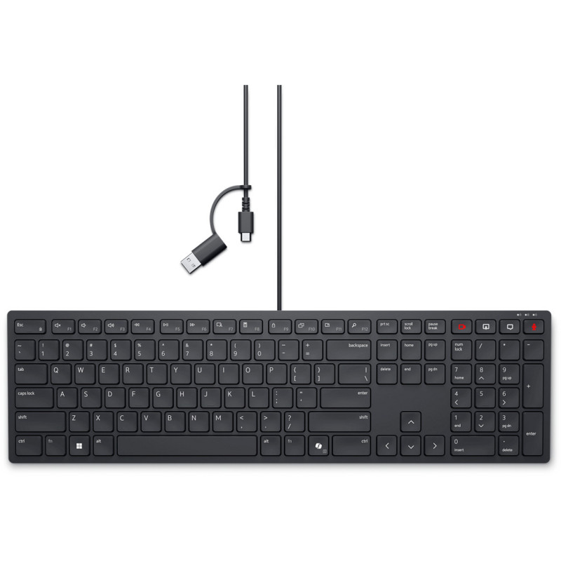 DELL KB525C keyboard Office USB AZERTY French Black
