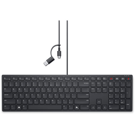 DELL KB525C keyboard Office USB AZERTY French Black