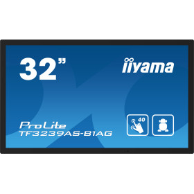 iiyama TF3239AS-B1AG signage display Digital signage flat panel 31.5" LED 500 cd/m² 2.4K Ultra HD Black Touchscreen Built-in