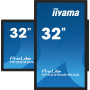 iiyama TF3239AS-B1AG signage display Digital signage flat panel 31.5" LED 500 cd/m² 2.4K Ultra HD Black Touchscreen Built-in
