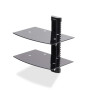 StarTech.com 2B-WALL-MOUNT-SHELF AV equipment shelf Black Glass