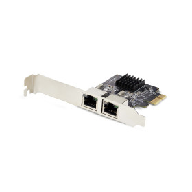 StarTech.com Carte Réseau PCIe Gigabit à 2 Ports, Carte NIC PCI Express 10/100/1000Mbps, Double Realtek RTL8111H, Fonctionne
