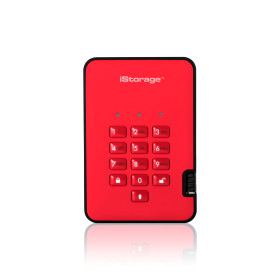 iStorage diskAshur 2 512 GB USB Type-A 3.2 Gen 1 (3.1 Gen 1) Red