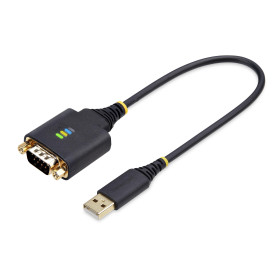 StarTech.com Câble USB vers Série de 30cm, Rétention COM, FTDI, Câble Adaptateur USB-A vers DB9 RS232, Vis/Écrous DB9