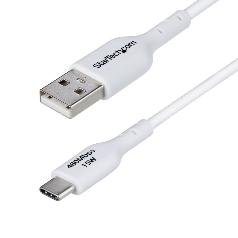 StarTech.com Câble de Charge USB-A vers USB-C de 1m, Charge et Synchronisation, 3A, USB 2.0, Gaine TPE - Cordon de Charge USB