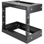 StarTech.com Rack Réseau Mural 8U à 2 Montants, Rack Serveur 19" à Cadre Ouvert avec Profondeur Ajustable, Rack de Données