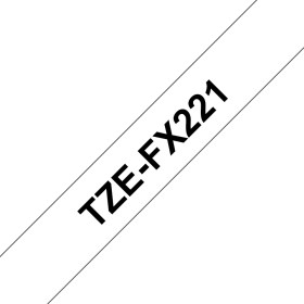 Brother TZE-FX221 label-making tape Black on white