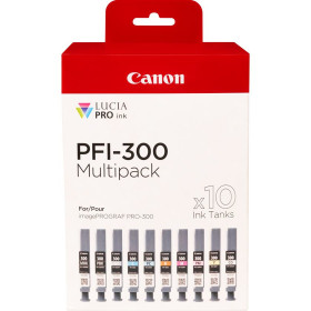Canon PFI-300 ink cartridge 10 pc(s) Original Black, Blue, Cyan, Gray, Magenta, Photo black, Photo magenta, Red, Yellow