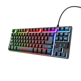 Trust GXT 833 Thado TKL keyboard Gaming USB AZERTY French Black